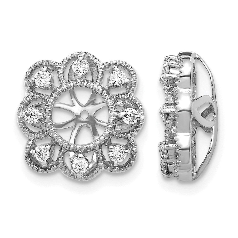 14k White Gold 1/4 ct Lab Grown Diamond VS/SI+ G+ Earring Jacket