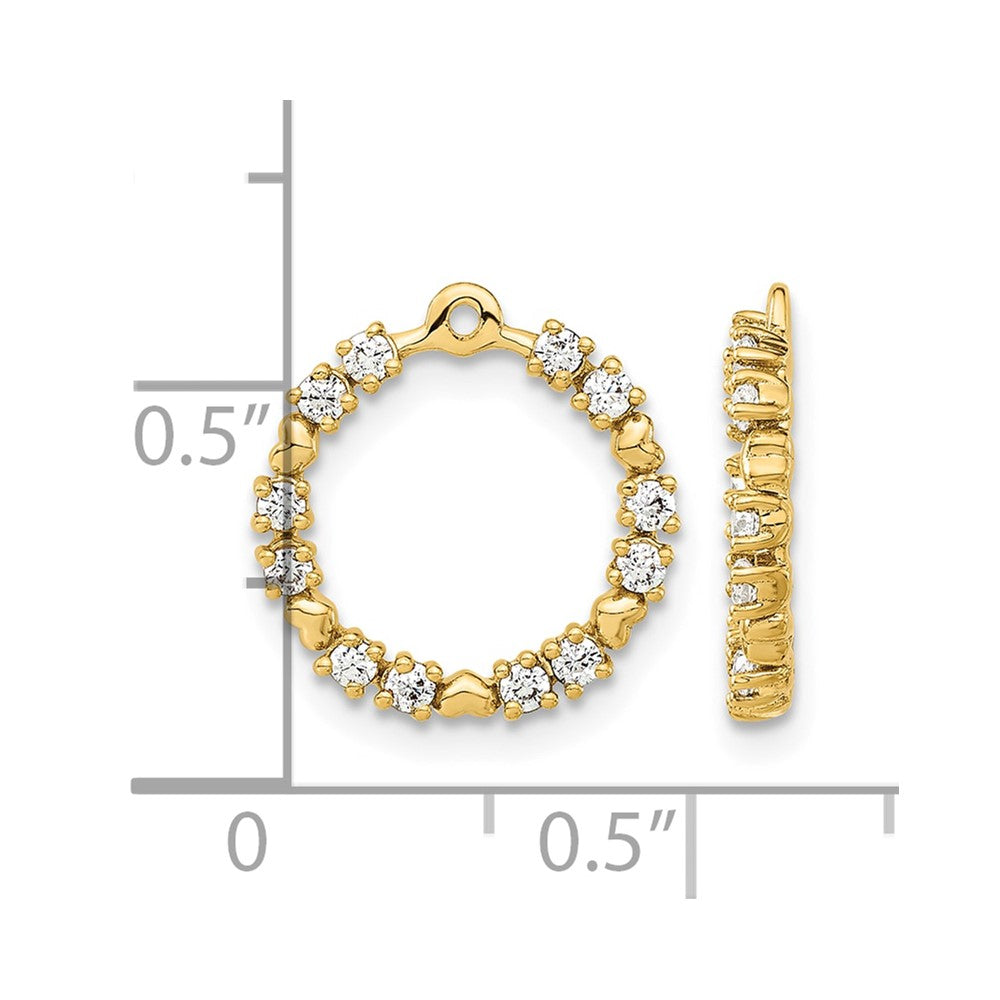 14k 1ct Lab Grown Diamond VS/SI+ G+ Circle Earring Jackets