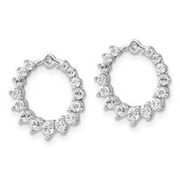 14k White Gold 1 1/2ct Lab Grown Dia VS/SI+ G+ Circle Earring Jackets