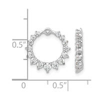 14k White Gold 1 1/2ct Lab Grown Dia VS/SI+ G+ Circle Earring Jackets