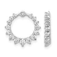 14k White Gold 1 1/2ct Lab Grown Dia VS/SI+ G+ Circle Earring Jackets