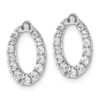 14kw 1 1/3ct Lab Grown Diamond VS/SI+ G+ Oval Earring Jackets