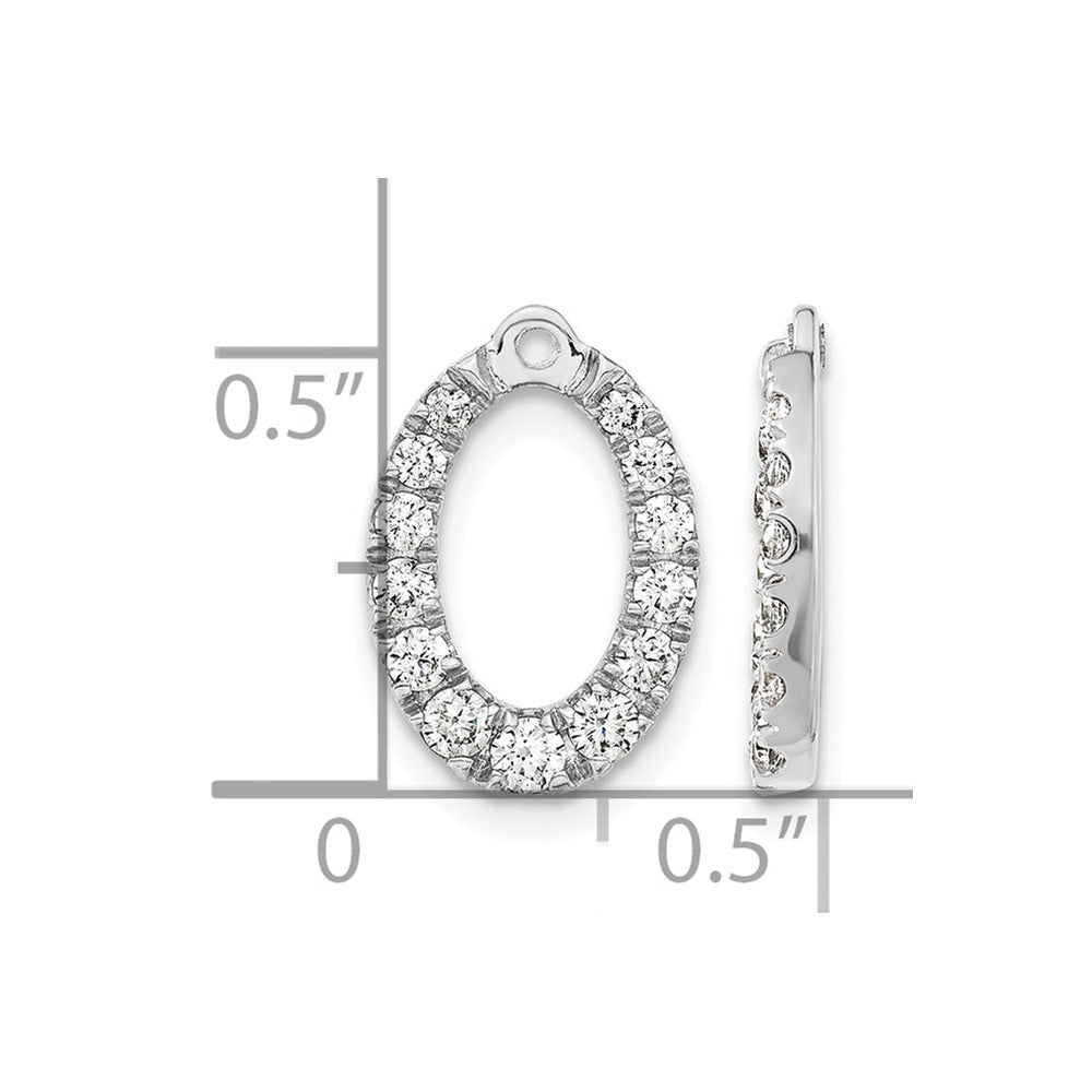 14kw 1 1/3ct Lab Grown Diamond VS/SI+ G+ Oval Earring Jackets