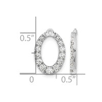 14kw 1 1/3ct Lab Grown Diamond VS/SI+ G+ Oval Earring Jackets