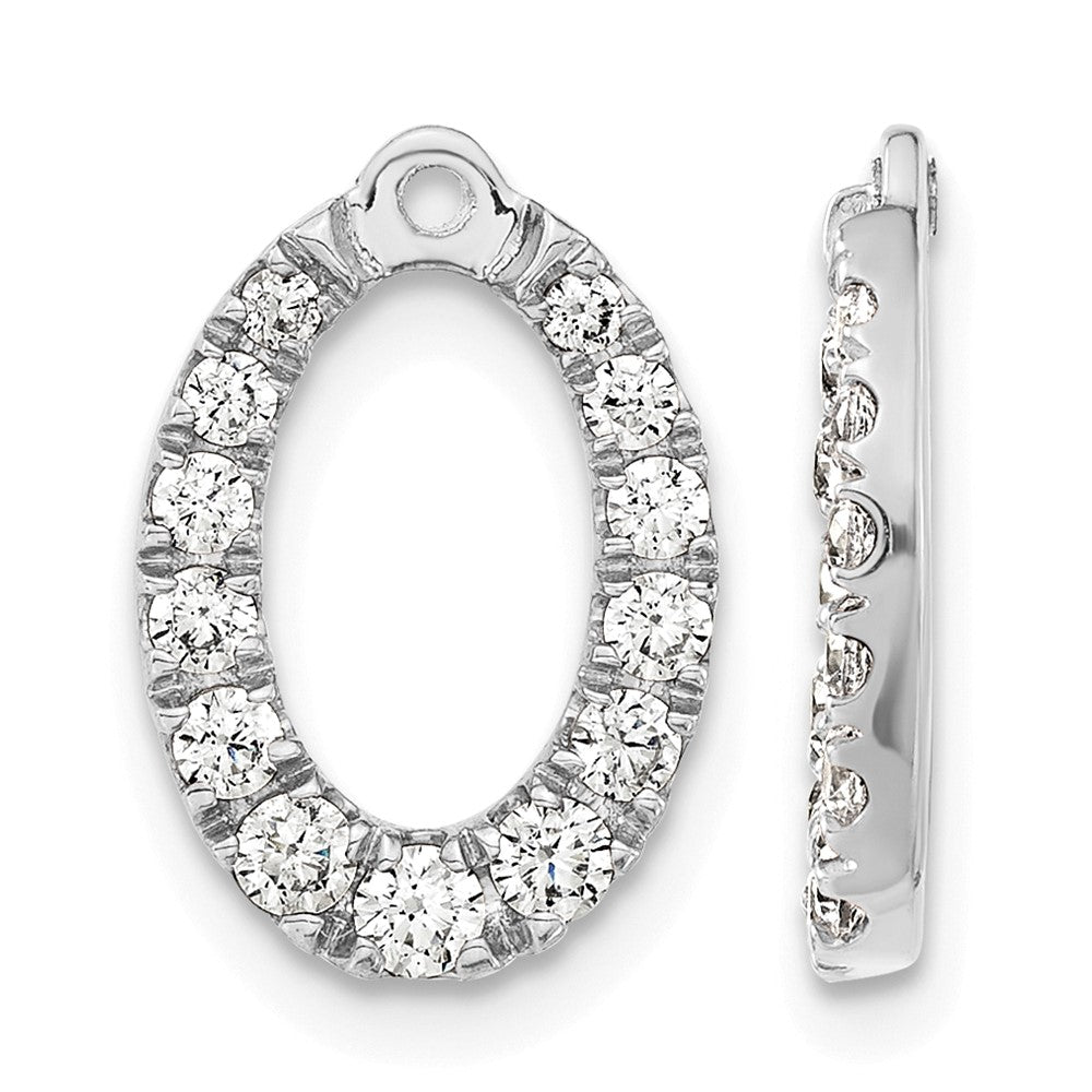 14kw 1 1/3ct Lab Grown Diamond VS/SI+ G+ Oval Earring Jackets