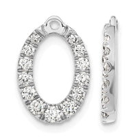 14kw 1 1/3ct Lab Grown Diamond VS/SI+ G+ Oval Earring Jackets