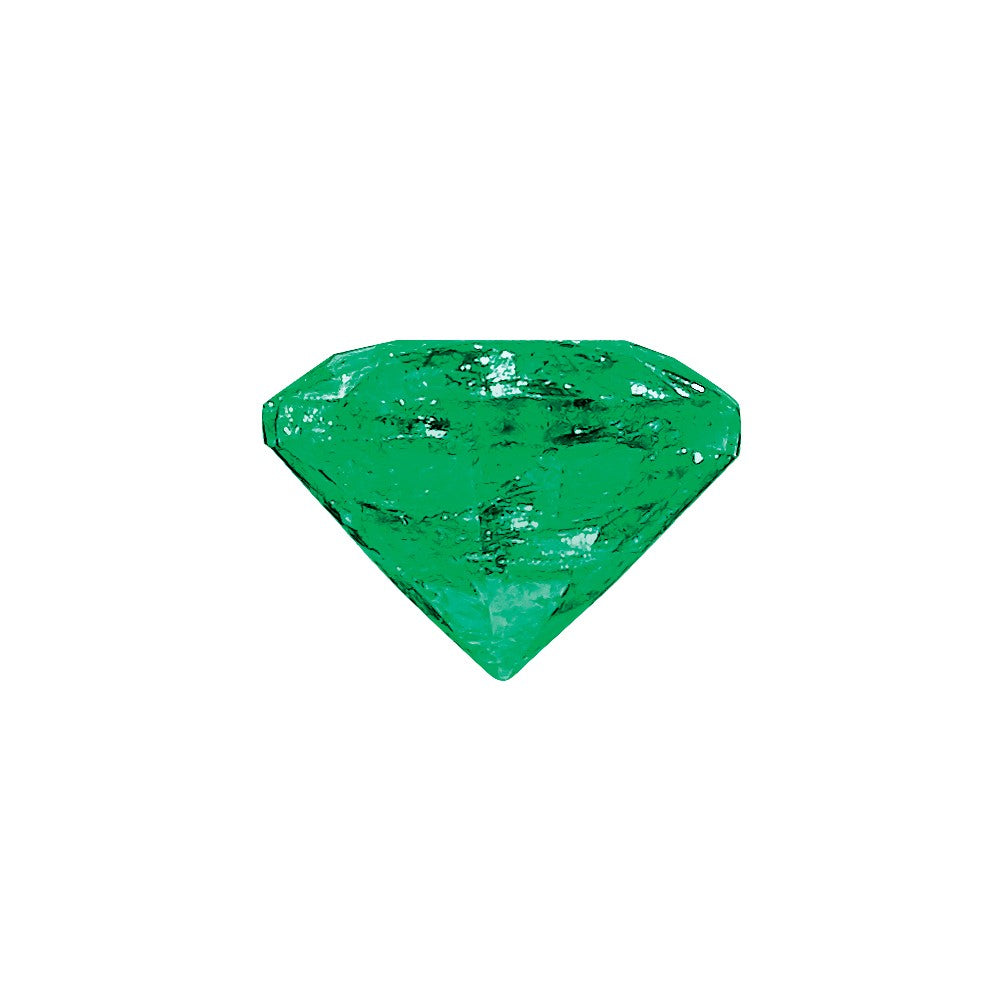 1.25mm Round Diamond-cut Emerald A Quality