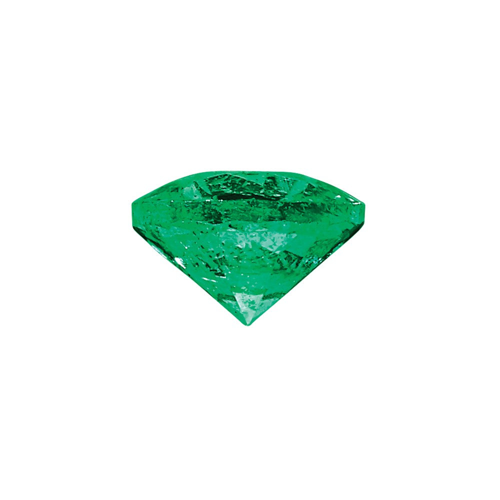 2mm Round Diamond-cut Emerald AAA Quality