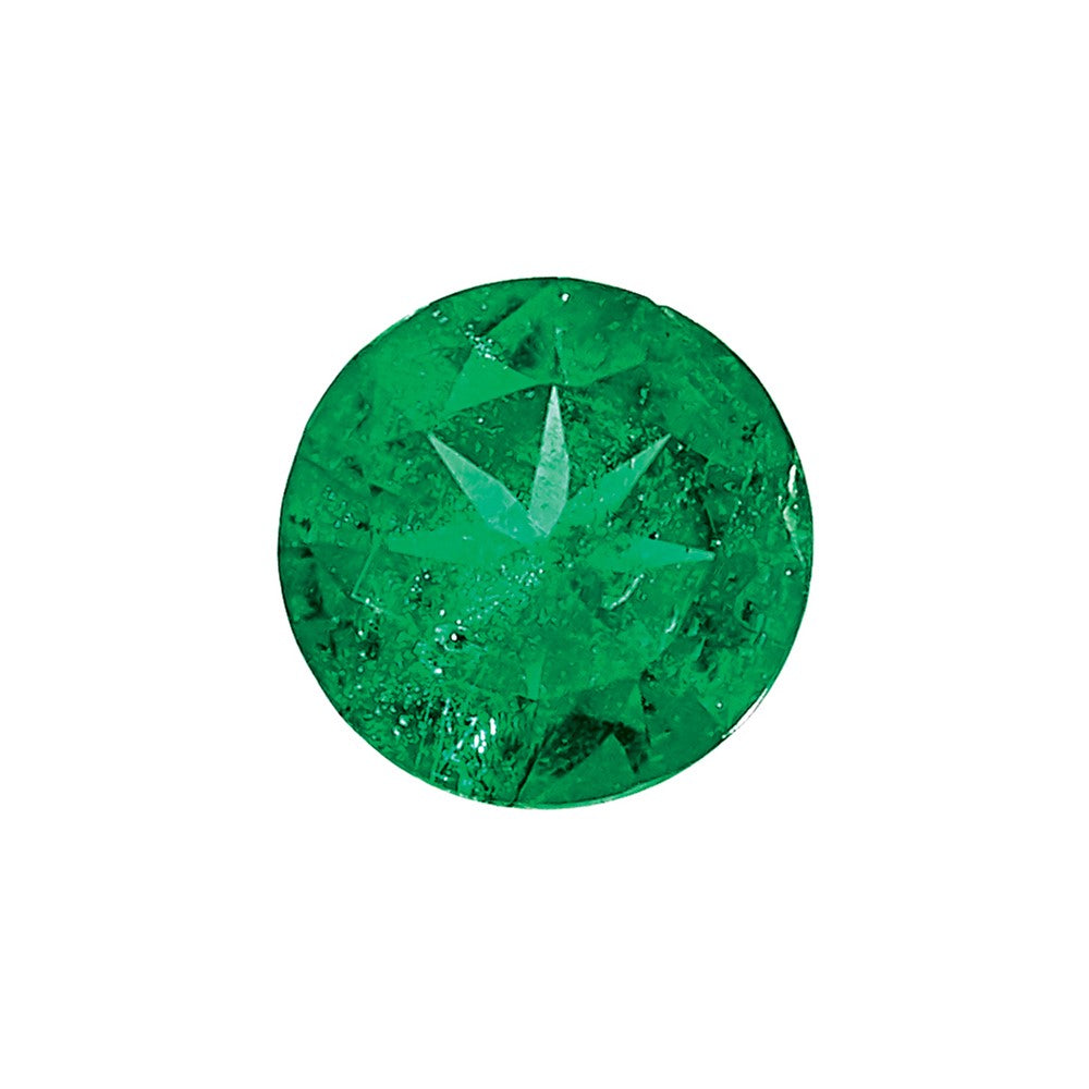 2.25mm Round Diamond-cut Emerald AAA Quality