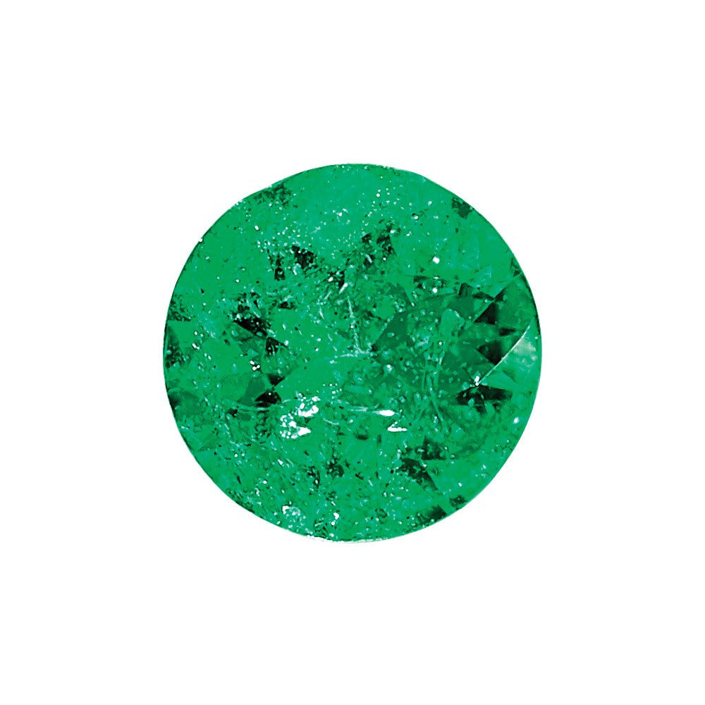 1.25mm Round Diamond-cut Emerald AA Quality