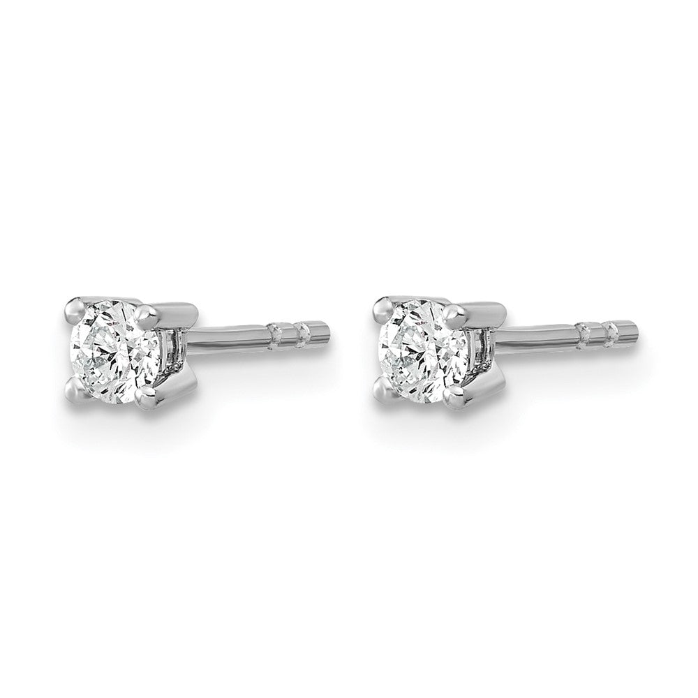 14kw 1/10ct Lab Grown Diamond VS/SI+ G+ Round Comp Hvywt Stud Earrings