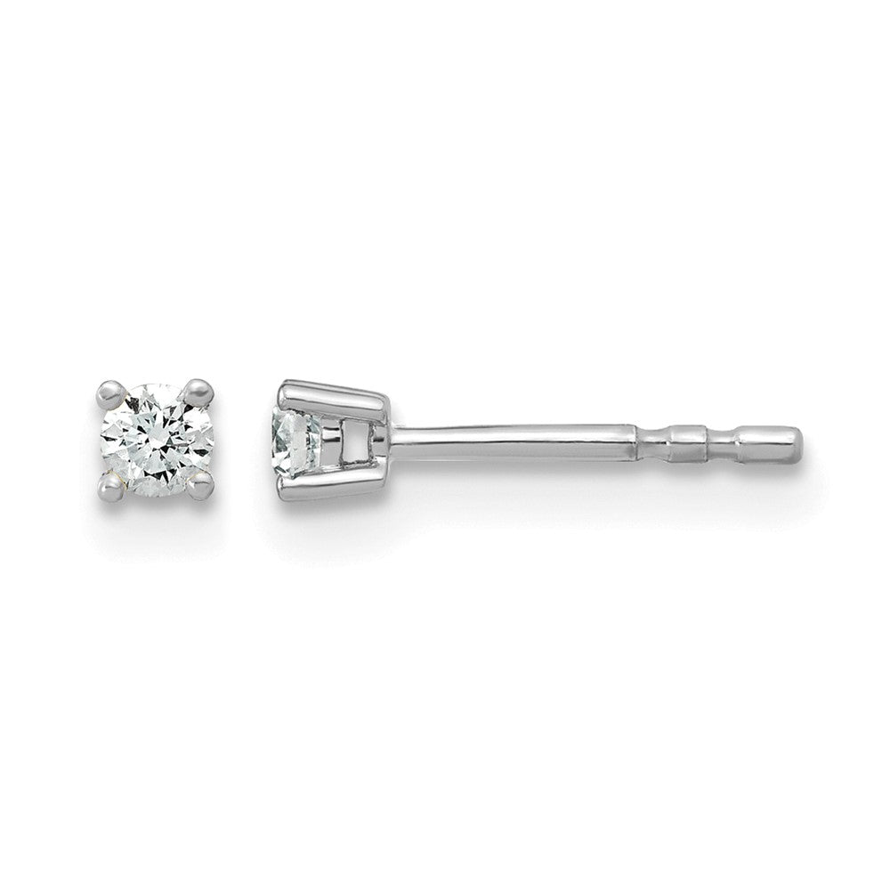 14kw 1/10ct Lab Grown Diamond VS/SI+ G+ Round Comp Hvywt Stud Earrings