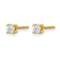 14ky 1/10ct Lab Grown Diamond VS+ F+ Round Comp Hvywt Stud Earrings