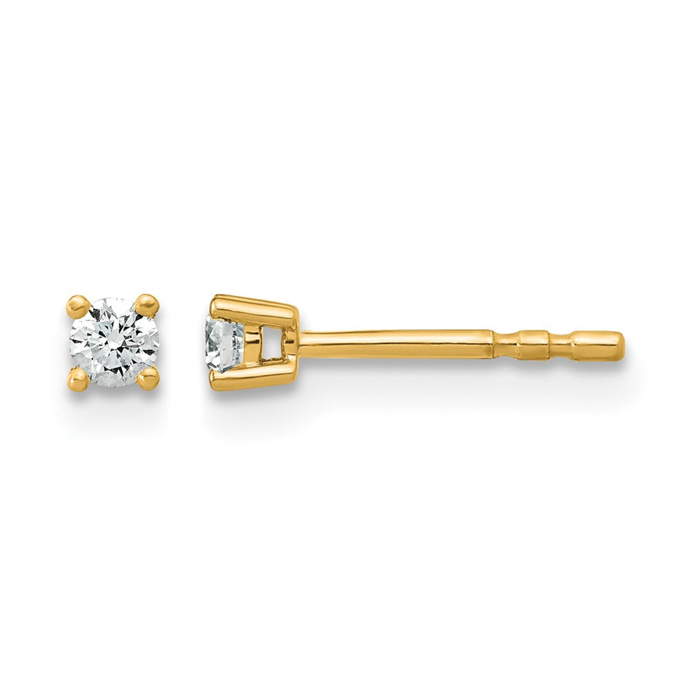 14ky 1/10ct Lab Grown Diamond VS+ F+ Round Comp Hvywt Stud Earrings