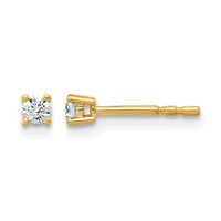 14ky 1/10ct Lab Grown Diamond VS/SI+ G+ Round Comp Hvywt Stud Earrings