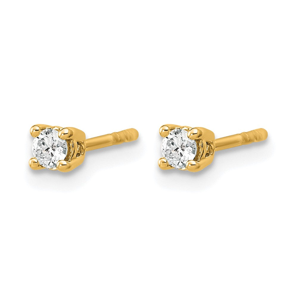 14ky 1/6ct Lab Grown Diamond VS+ F+ Round Comp Heavyweight Earrings