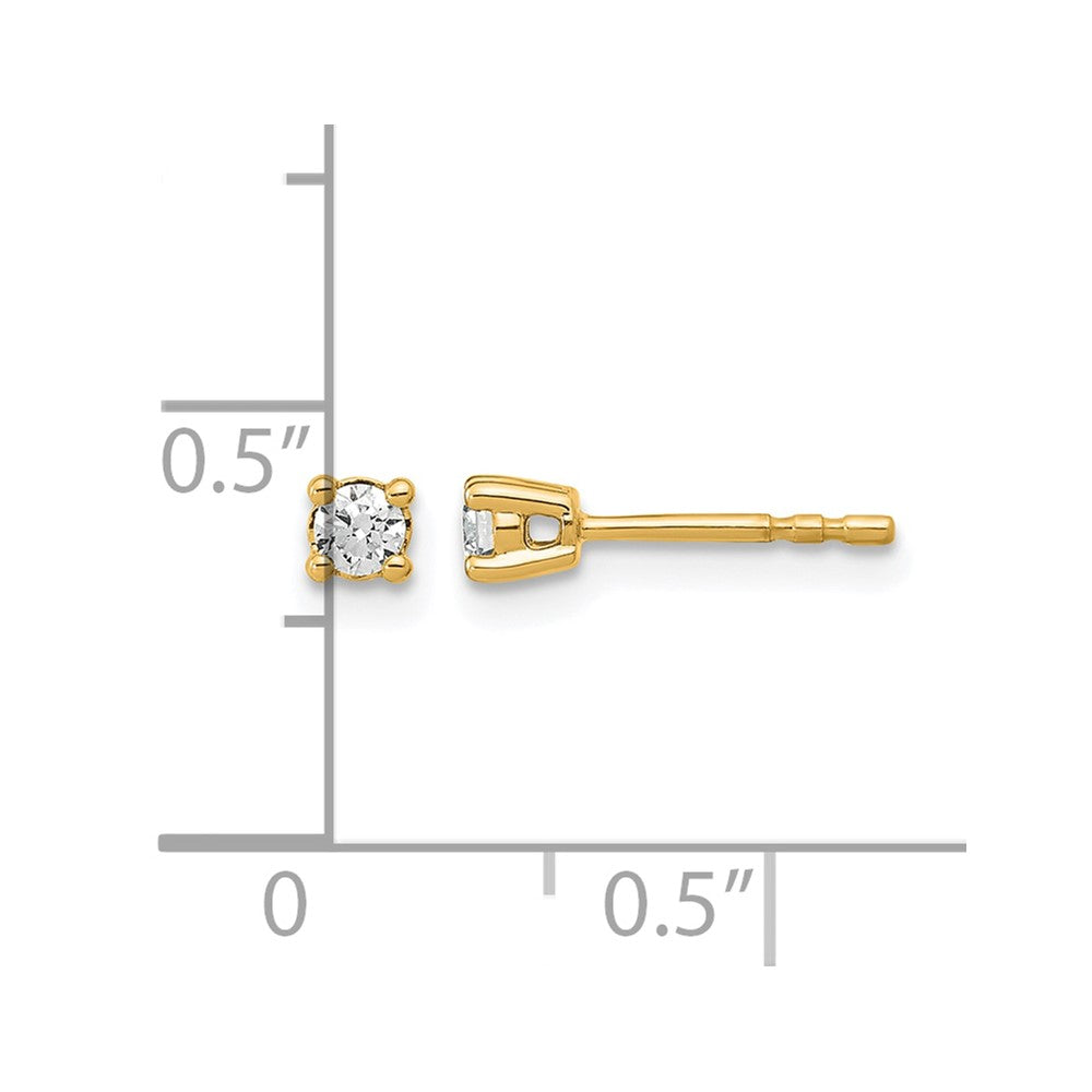14ky 1/6ct Lab Grown Diamond VS/SI+ G+ Round Comp Heavyweight Earrings