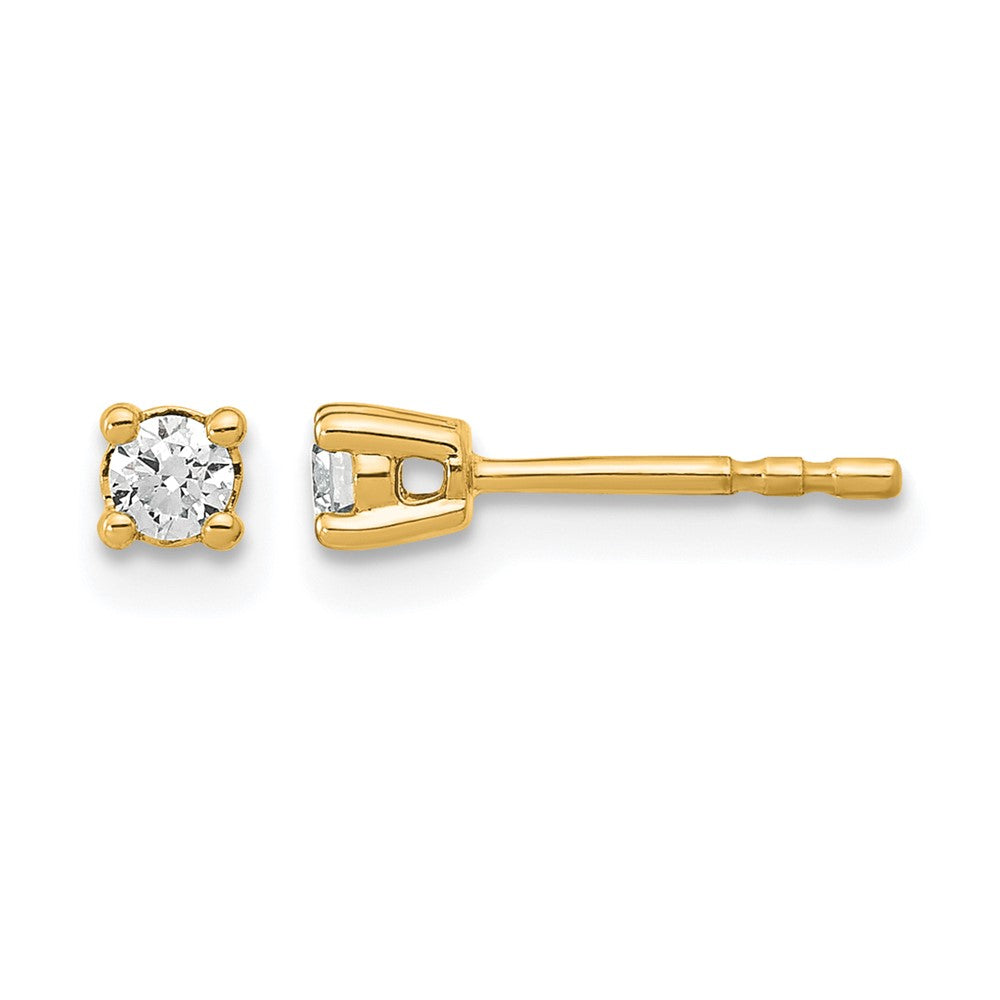 14ky 1/6ct Lab Grown Diamond VS+ F+ Round Comp Heavyweight Earrings