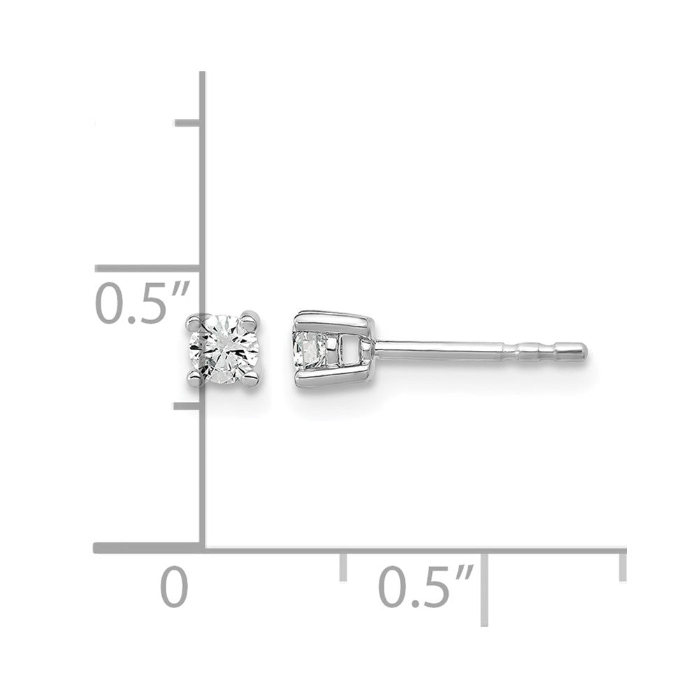 14kw 1/5ct Cert Lab Grown Dia VS+ F+ Round Comp Heavyweight Earrings