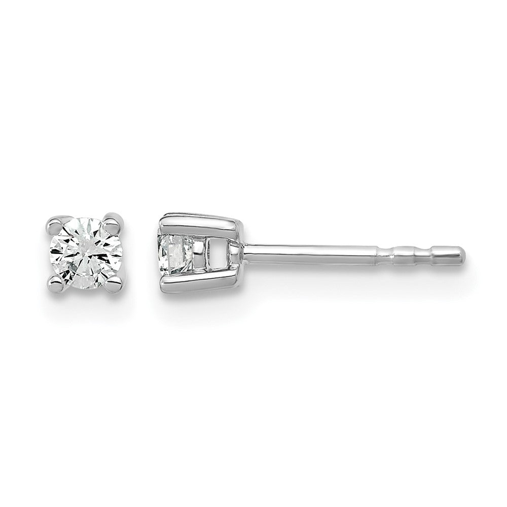 14kw 1/5ct Cert Lab Grown Dia VS+ F+ Round Comp Heavyweight Earrings