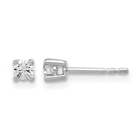 14kw 1/5ct Cert Lab Grown Dia VS+ F+ Round Comp Heavyweight Earrings