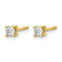 14ky 1/5ct Cert Lab Grown Dia VS/SI+ G+ Round Comp Heavyweight Earrings