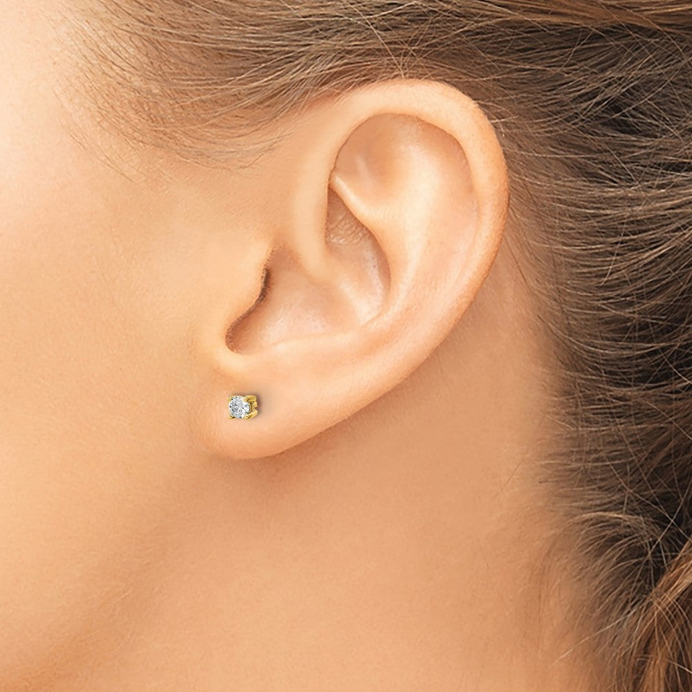 14ky 1/5ct Lab Grown Diamond VS+ F+ Round Comp Heavyweight Earrings