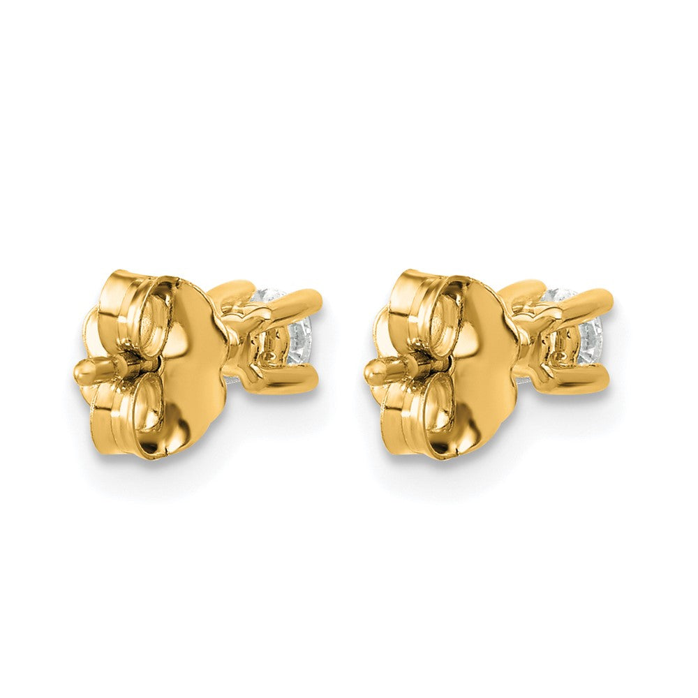 14ky 1/5ct Cert Lab Grown Dia VS/SI+ G+ Round Comp Heavyweight Earrings