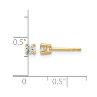 14ky 1/5ct Lab Grown Diamond VS+ F+ Round Comp Heavyweight Earrings