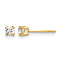 14ky 1/5ct Cert Lab Grown Dia VS/SI+ G+ Round Comp Heavyweight Earrings