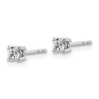 Plat 1/4ct Lab Grown Diamond VS+ F+ Round Complete Stud Earrings