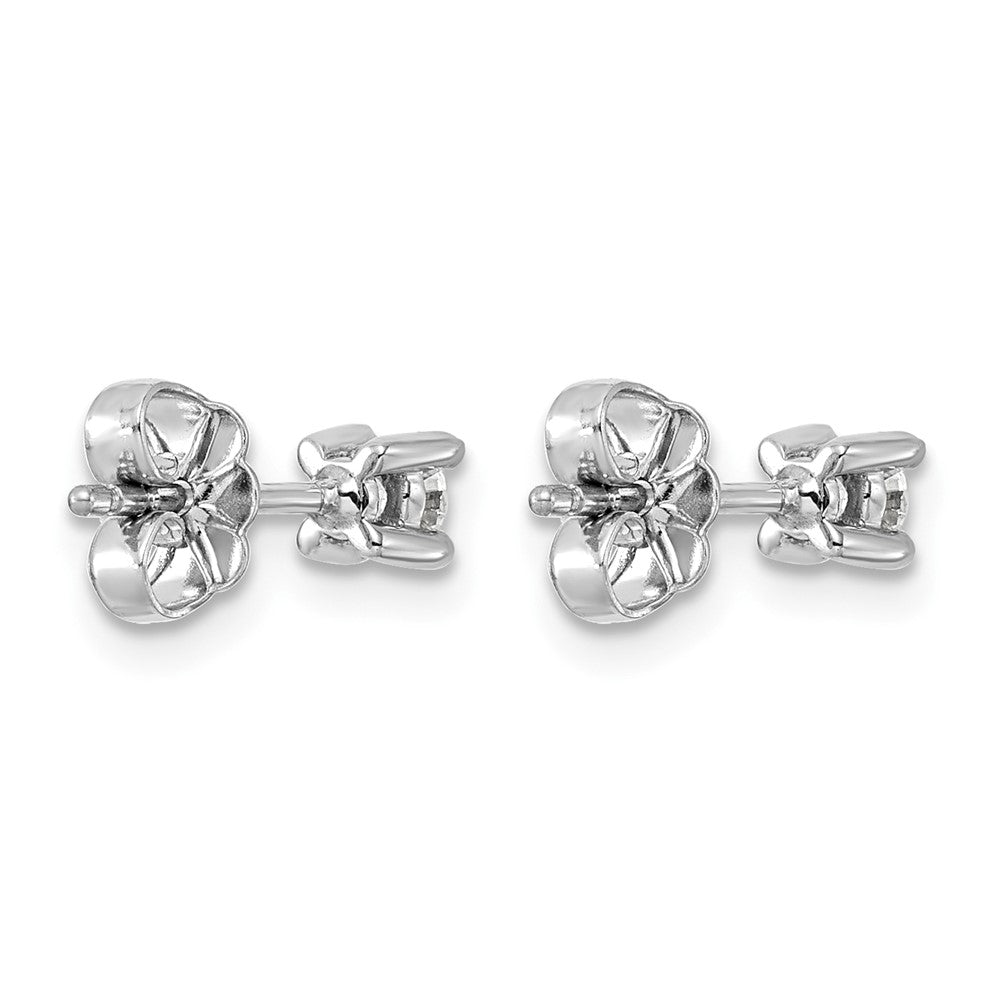 Plat 1/4ct Lab Grown Diamond VS+ F+ Round Complete Stud Earrings