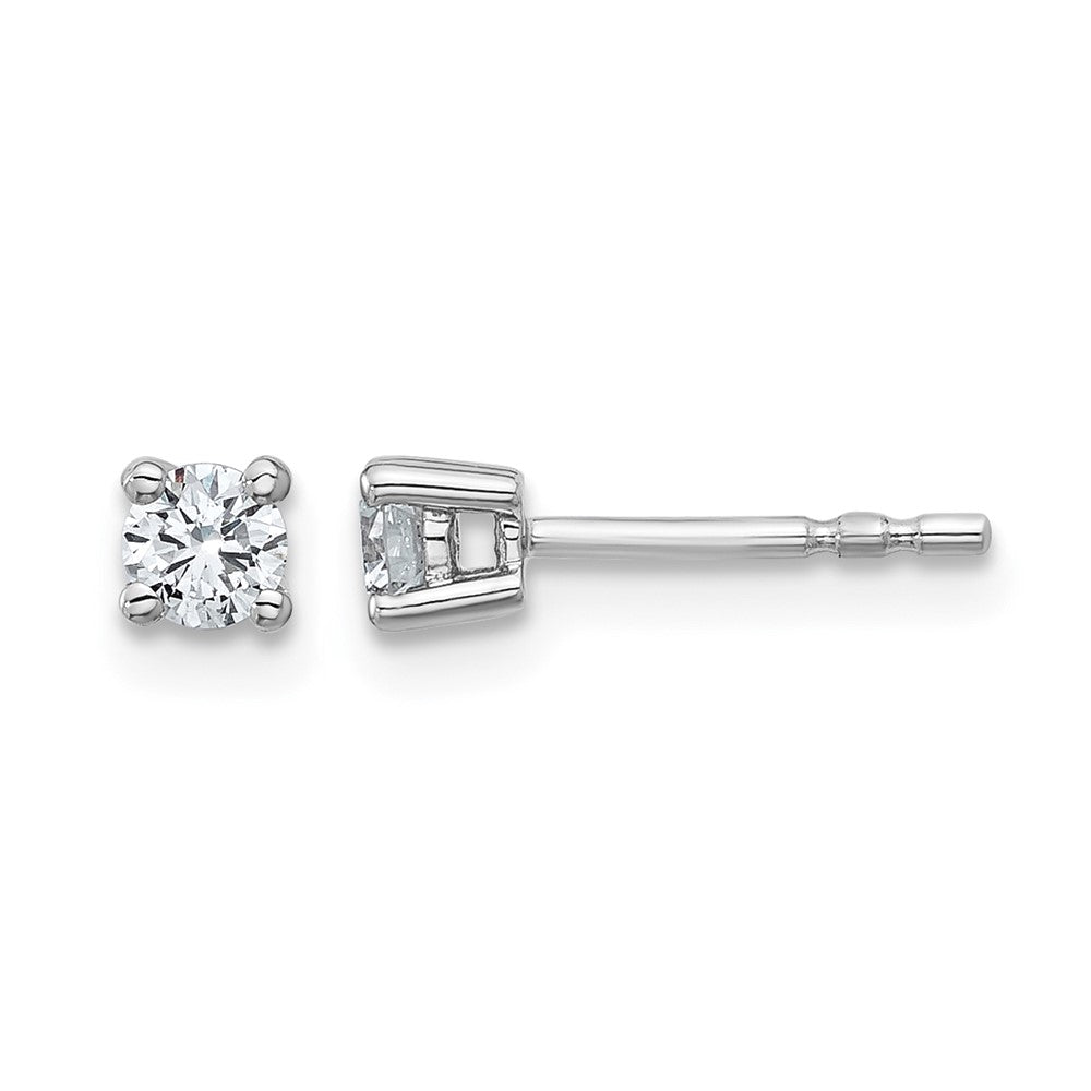 Plat 1/4ct Lab Grown Diamond VS+ F+ Round Complete Stud Earrings