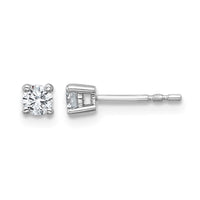 Plat 1/4ct Lab Grown Diamond VS+ F+ Round Complete Stud Earrings