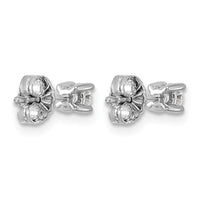 SS RH-plated 1/4ct Lab Grown Diamond VS+ F+ Round Comp Stud Earrings