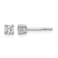 SS RH-plated 1/4ct Lab Grown Diamond VS/SI+ G+ Round Comp Earrings