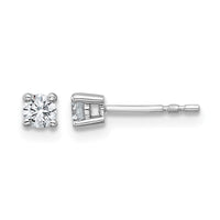 14kw 1/4ct Cert Lab Grown Dia VS/SI+ G+ Round Comp Heavyweight Earrings