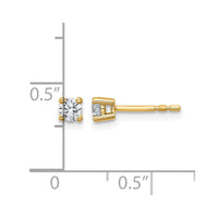 14ky 1/4ct Cert Lab Grown Dia VS/SI+ G+ Round Comp Heavyweight Earrings
