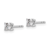 Plat 1/3ct Cert Lab Grown Diamond VS+ F+ Round Complete Stud Earrings