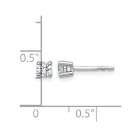 Plat 1/3ct Cert Lab Grown Diamond VS+ F+ Round Complete Stud Earrings