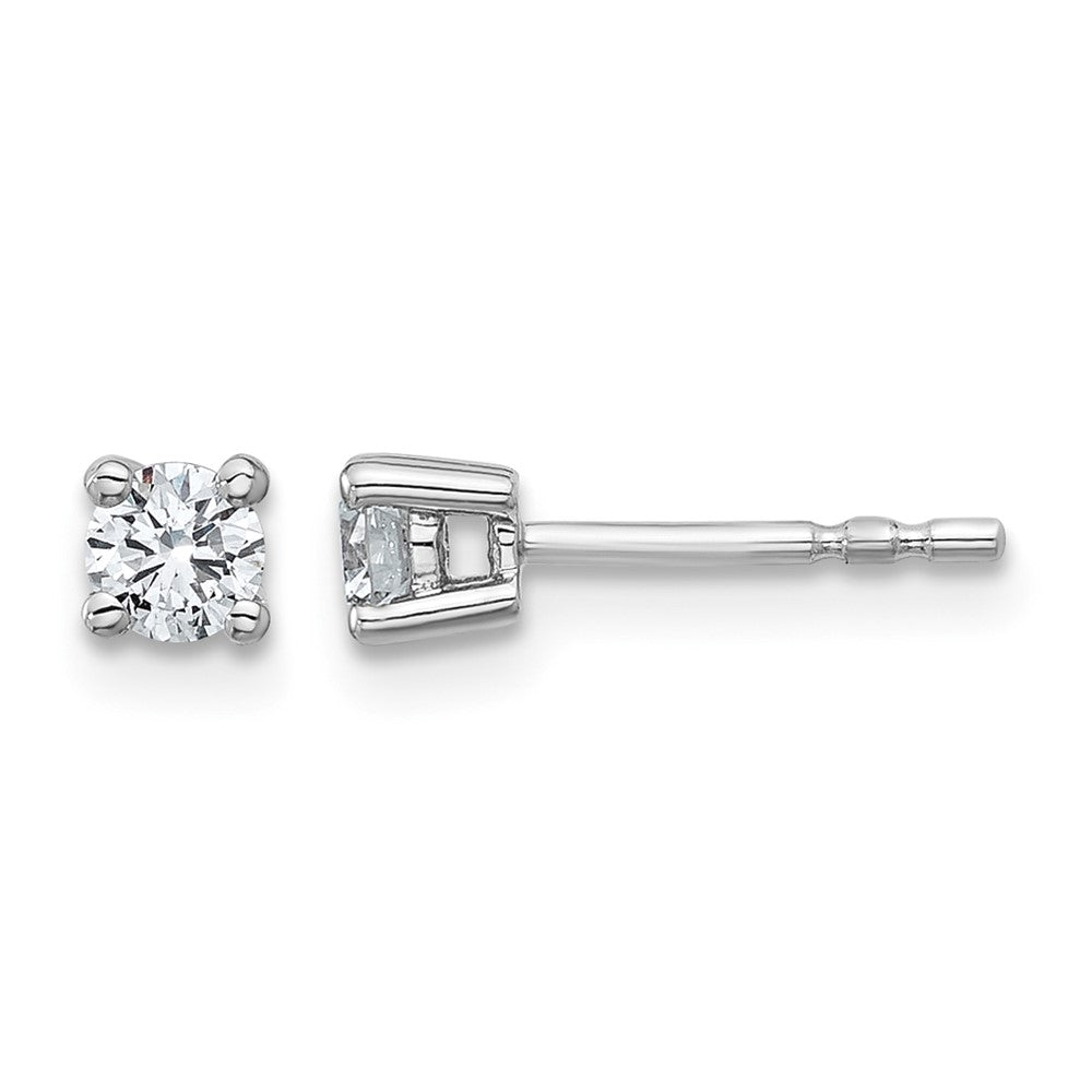 Plat 1/3ct Cert Lab Grown Diamond VS+ F+ Round Complete Stud Earrings