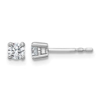 Plat 1/3ct Cert Lab Grown Diamond VS+ F+ Round Complete Stud Earrings