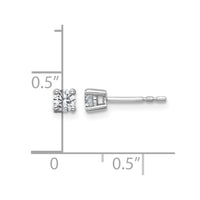 SS RH-plated 1/3ct Lab Grown Diamond VS/SI+ G+ Round Comp Stud Earrings