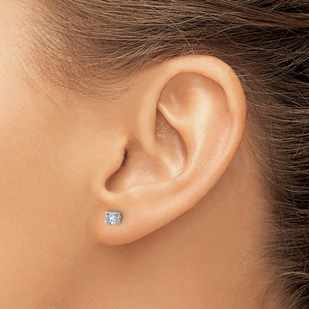 14kw 1/3ct Lab Grown Diamond VS+ F+ Round Comp Heavyweight Earrings