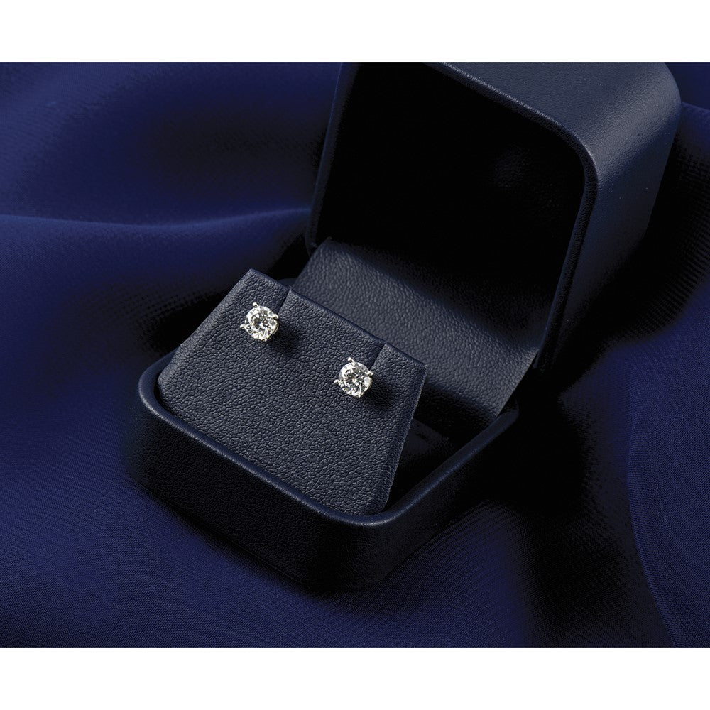 14kw 1/2ct Cert Lab Grown Dia VS/SI+ G+ Round Comp Heavyweight Earrings