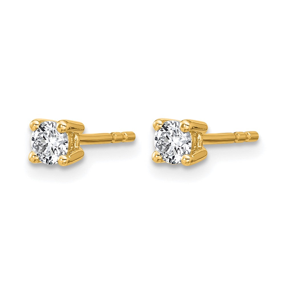 14ky 1/3ct Cert Lab Grown Dia VS/SI+ G+ Round Comp Heavyweight Earrings