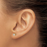 14ky 1/3ct Cert Lab Grown Dia VS/SI+ G+ Round Comp Heavyweight Earrings