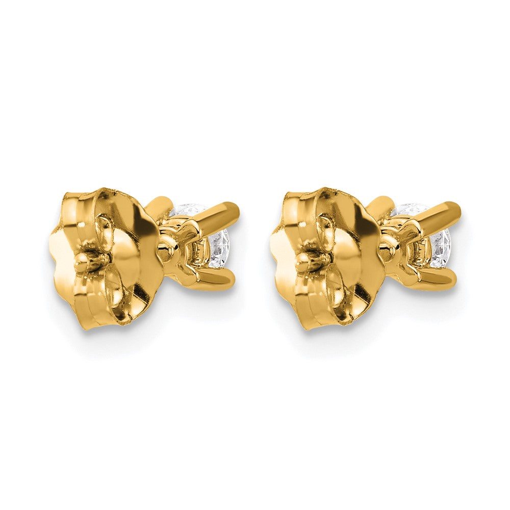 14ky 1/3ct Cert Lab Grown Dia VS/SI+ G+ Round Comp Heavyweight Earrings