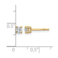 14ky 1/3ct Cert Lab Grown Dia VS/SI+ G+ Round Comp Heavyweight Earrings
