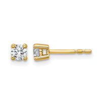 14ky 1/3ct Cert Lab Grown Dia VS/SI+ G+ Round Comp Heavyweight Earrings